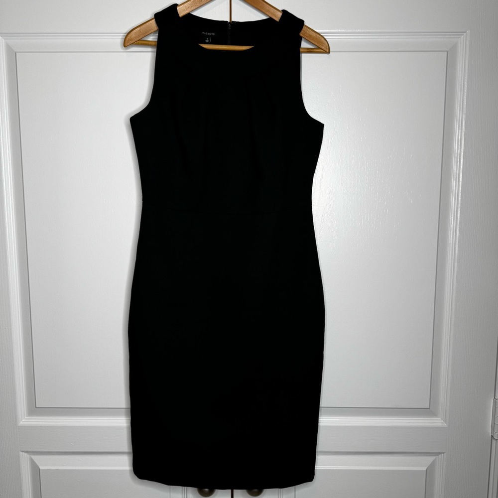 Talbots Black Sleeveless Sheath Dress Size 6 – Classic‎ LBD, Fully Lined, Work